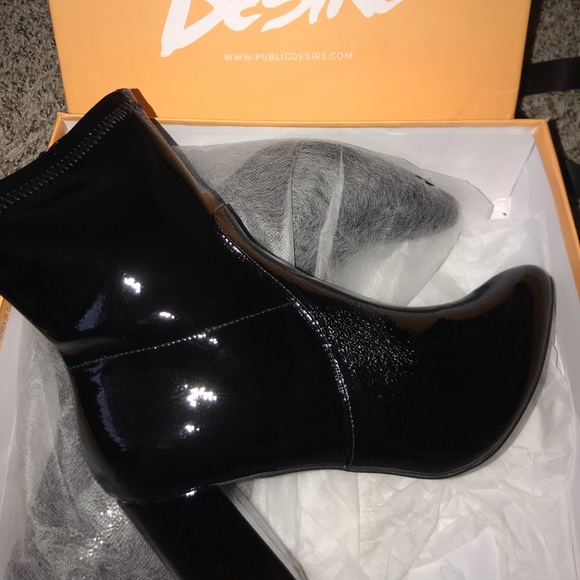 Public Desire Shoes - BRAND NEW PUBLIC DESIRE patent leather boots